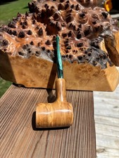 Olive burl wood Poker tobacco pipe picture