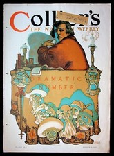 Howard McCormick COVER ONLY Collier's Magazine October 24 1908 Drama Art picture
