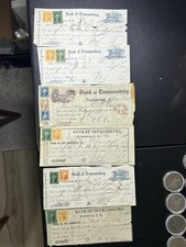 These are six original, 1860s certificates of deposits Multiple banks. picture