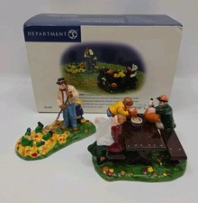 Vintage Department 56 Preparing For Halloween Snow Village Set  #54982 W/ Box picture