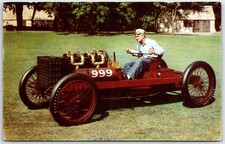 Vintage Henry Ford Museum 999 Racer Postcard Barney Oldfield 1904 Race Car picture