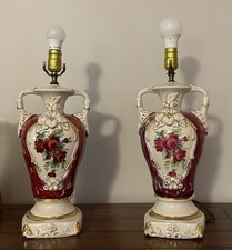 Vintage Pair of Ullrich Ceramic Urn Table Lamps Without Shades picture