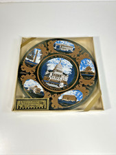 Plate in Box Washington DC Souvenir Plate Clear Glass Gold Trim USA Collector picture