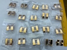 Police Law Enforcement Captain Gold Metal Bars .75inch size Double pin 20 pieces picture