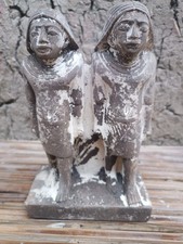 Rare Ancient Egyptian Antiquities Unique Double Pharaonic Statue Egyptian BC picture