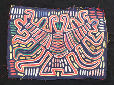 vintage gorgeous kuna mola panama needlework appliques sewn textile item1282 picture