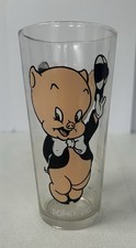 Vintage 1973 Pepsi/Warner Bros. Porky Pig Black Letter Glass picture