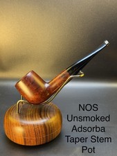 Vintage Adsorba NOS Unsmoked Taper Stem Pot Tobacco Pipe picture
