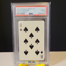 Brown & Bigelow 1903 Honus Wagner 8 of Spades #8 Graded Playing Card PSA 9 Rare picture