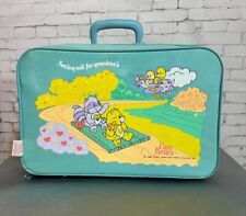 Vintage Care Bears 1986 Suitcase Luggage Blue Setting Sail For Grandma’s 16 X 10 picture