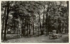 Florence MA Picnic Grounds Scott Photo c1930s-40s Real Photo Vintage Postcard picture