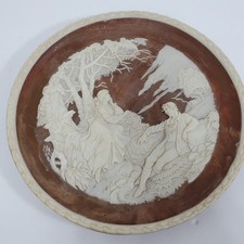 Roger Akers Incolay Studios The Dream Plate  Brown Stone Romantic Poets 1984 picture
