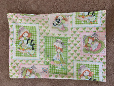 Vintage Holly Hobbie Katie's Patchwork Pillowcase Geese Cat Flowers picture