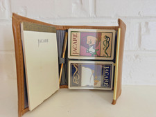 Two Sets Of Unused Rare Draeger Freres Jacare Playing Cards W/Case/Pencil/Paper picture