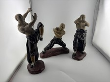 3PCS Set Chinese Kung Fu Shaolin Monk Ceramics Material Arts Figure Home Decorat picture