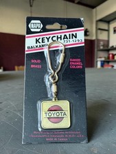 Vintage 90s Toyota Keychain NAPA Balkamp 731-1293 Solid Brass NOS Old Logo Rare picture
