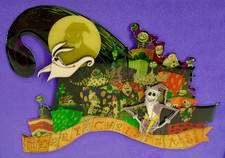 Disney WDI Haunted Mansion Holiday Character Collage Jumbo Pin LE 300 picture