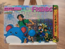 Marill, Ash #217. Bandai 1999 Pocket Monsters Anime Collection Holo Sticker  picture