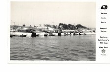 Balboa Yacht Basin, Newport Harbor, CA--real photo postcard by Frashers picture