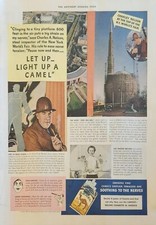 1939 Camel Cigarettes Vintage Ad Charley Nelson at the top NY worlds fair 323 picture
