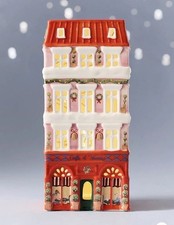 Anthropologie Ceramic Holiday House Tea Light Village Cafe New In Box picture