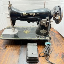 Vintage Mercury Electric Dial-O-Matic Sewing Machine Black Cast Iron Japan Parts picture