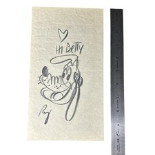 Roy Williams ORIGINAL 1960s Disneyland Pluto Sketch Signed Autograph Mouseketeer picture