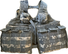 USGI Fighting Load Carrier Vest 5 Pc Kit w/ 4 MOLLE II Pouches ACU UCP US Army picture