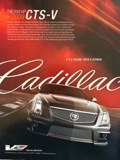 Collectible 2009 Cadillac CTS-V 556 HP original color ad B088 picture