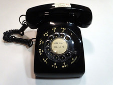 Vintage Southwestern Bell Rotary Desk Phone Black 500DM picture