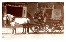 Peekskill NY postcard COLUMBIAN HOSE CO. HORSE DRAWN FIRE ENGINE o/17 BC4899 picture