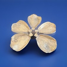 Vintage ‘TAN’ signed Gold-tone Brass Lotus Flower Ashtray Replacement Petals picture