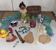 lot of 16 weird unique items figurines trinkets & more odd strange estate finds picture