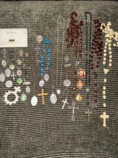 Vintage Catholic Religious Bundle Rosary Medal Jewelry LOT AS-IS picture