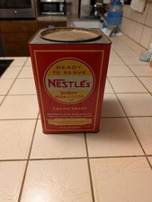 1940s Vintage Nestle EverReady Milk Cocoa Advertising Tin 10 Lb container picture