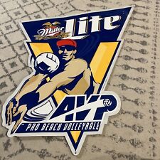 VINTAGE 1997 MILLER LITE BEER AVP PRO BEACH VOLLEYBALL TIN SIGN 37”x28.5” picture