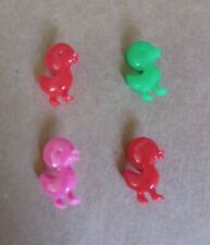 Vintage Colorful Novelty Plastic Ducks 4 Count Button Set With Shanks picture