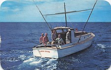 Postcard New Zealand: Big Game Fishing Boat Lorna Doone Posted 1969 picture