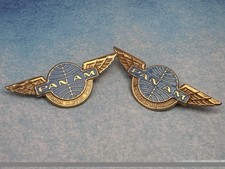 Lot Of 2 Vintage Pan Am Junior Clipper Pilot Wings Pins picture