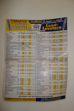 Vintage 1963 Monroe shock absorbers garage shop size chart picture