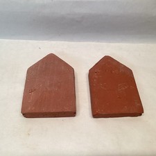 2 Vintage Mercer Tile Works Tiles Unglazed 2” X 3” Handmade picture