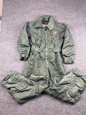Vintage US Air Force Flying Coveralls Men's Small Long Green CWU-1/P MIL-C257R6 picture