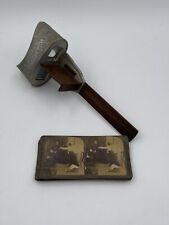 Vtg Stereoscope Viewer and  Cards(7) Studio Underwood scenes and others picture