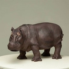 NEW 50cm Emulation Hippopotamus Figurine Painted Model Animal Sculpture Ornament picture