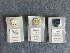 Kagoshima Mutsumi Makoto Enamel Pin White Silver Gold Blue ZUAN ZOKEI Gift picture