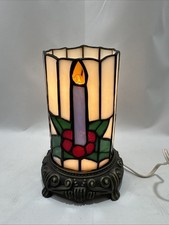 Stratford Collection Standing Tiffany Night Light Candle Design Working picture