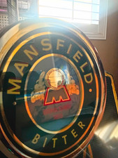 MANSFIELD BITTER Green Lighted Beer Advertising Bar Display Sign breweriana picture
