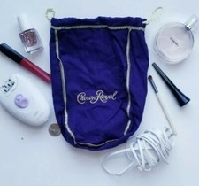 7 Crown Royal Purple Drawstring Bags Sacks for Candy, Toys, Travel, Cables NWT picture
