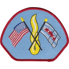 CHICAGO FIRE DEPARTMENT SHOULDER PATCH: Baby Blue Background picture