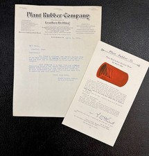 1914 Plant Rubber Company Letter & Catalog Leaflet Minneapolis Red Jacket Hose picture